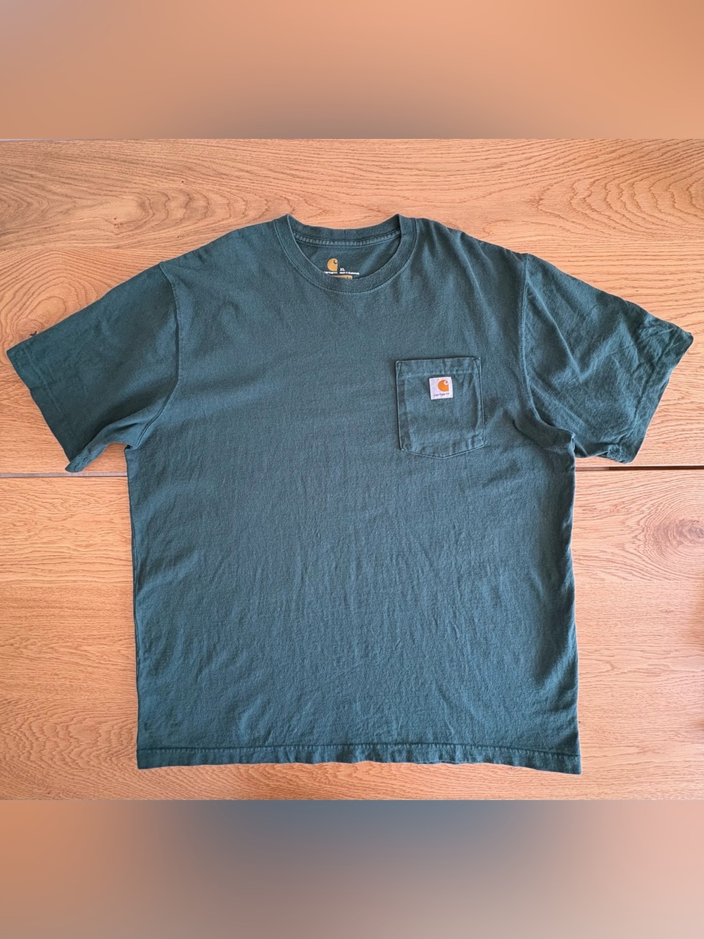 Carhartt Men XL Green Pocket T-Shirt Short Sleeve Original Fit Workwear Tee